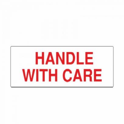 Handle With Care Label Packability